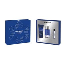 Montblanc Комплект Explorer Ultra Blue, FR M, Eau de parfum, мъжки парфюм - 100 ml и 7.5 ml, душ гел - 100 ml