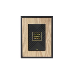 Splendid Рамка за снимка Davos, MDF, 18 х 23 cm, черна с дървени елементи