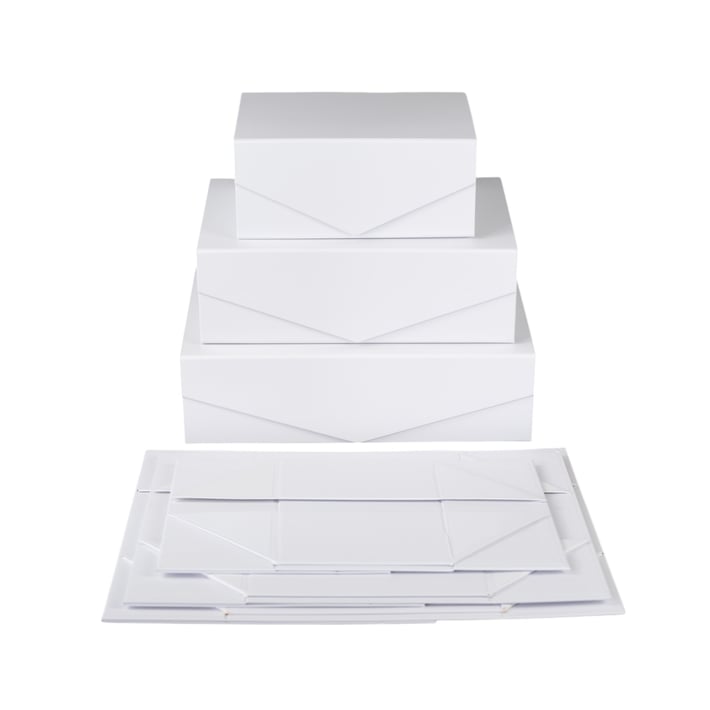 Office 1 Кутия Matt, с магнитно затваряне, сгъваема, 23 х 15 х 10 cm, бяла