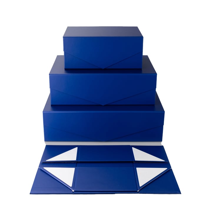 Office 1 Кутия Matt, с магнитно затваряне, сгъваема, 31 х 20 х 10 cm, тъмносиня