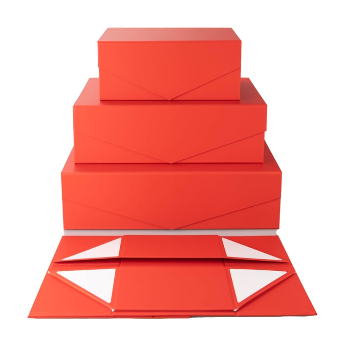 Office 1 Кутия Matt, с магнитно затваряне, сгъваема, 31 х 20 х 10 cm, червена