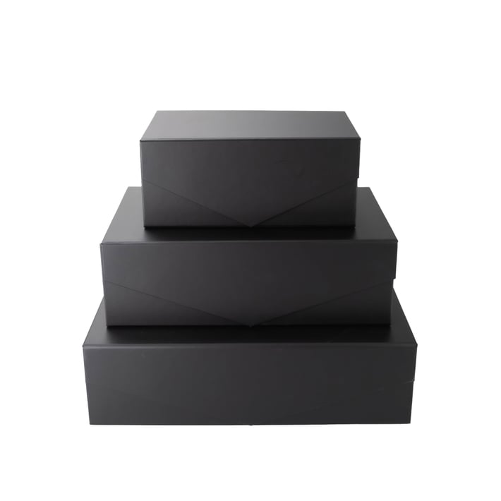 Office 1 Кутия Matt, с магнитно затваряне, сгъваема, 35 х 23 х 10 cm, черна