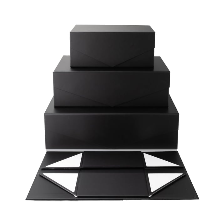 Office 1 Кутия Matt, с магнитно затваряне, сгъваема, 35 х 23 х 10 cm, черна