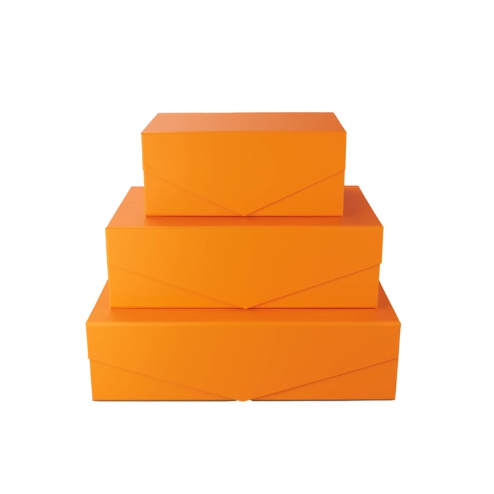 Office 1 Кутия Matt, с магнитно затваряне, сгъваема, 35 х 23 х 10 cm, оранжева