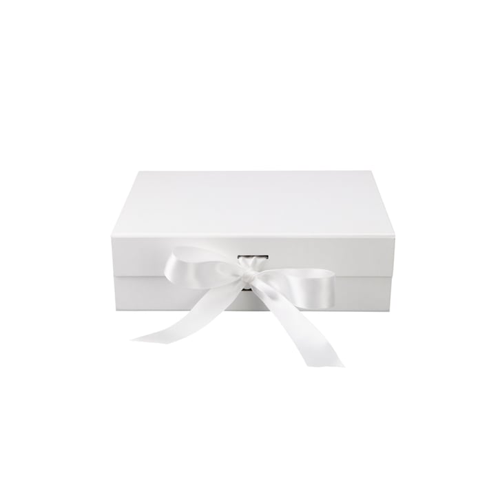 Office 1 Кутия Gift Box, с магнитно затваряне, сгъваема, 24 х 18 х 7.8 cm, бяла
