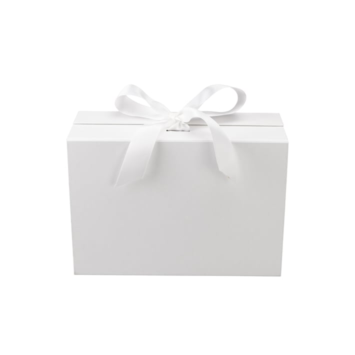 Office 1 Кутия Gift Box, с магнитно затваряне, сгъваема, 24 х 18 х 7.8 cm, бяла