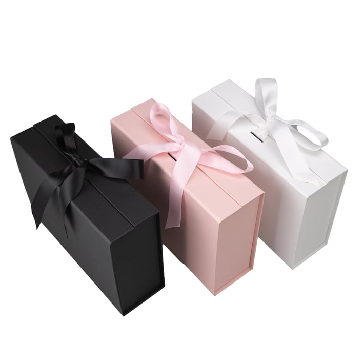 Office 1 Кутия Gift Box, с магнитно затваряне, сгъваема, 33 х 27 х 12 cm, розова