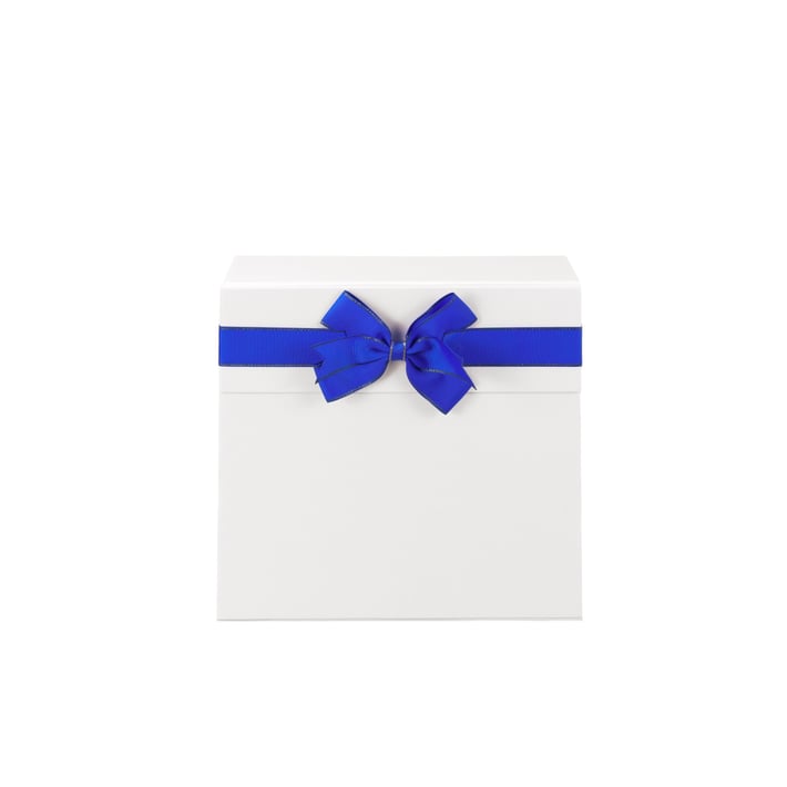 Office 1 Кутия Pearl, сгъваема, 21 х 21 х 9 cm, бяло-синя