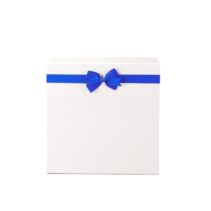 Office 1 Кутия Pearl, сгъваема, 32 х 32 х 10 cm, бяло-синя
