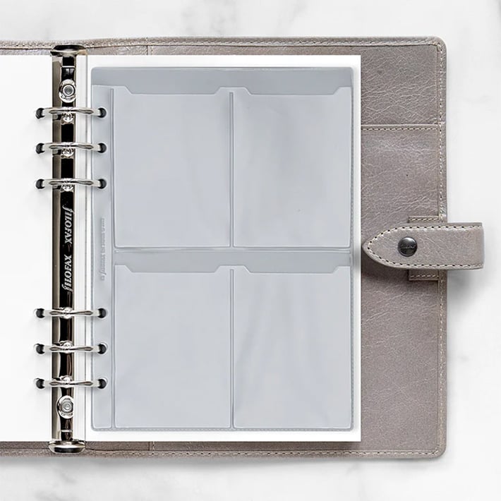 Filofax Джоб за карти и визитки, A5, двустранен, прозрачен