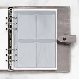 Filofax Поставка за карти, A5, двустранна, прозрачна