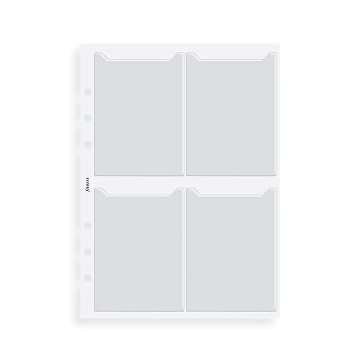 Filofax Поставка за карти, A5, двустранна, прозрачна