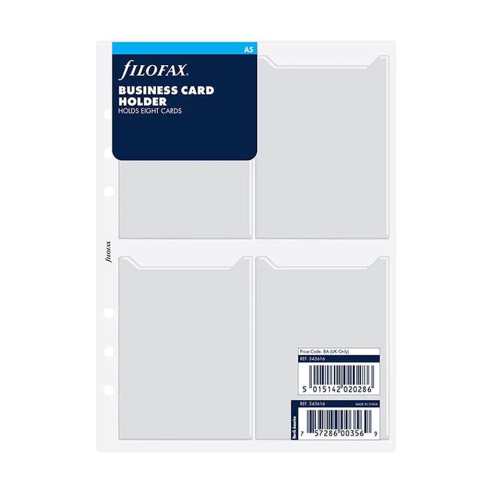 Filofax Джоб за карти и визитки, A5, двустранен, прозрачен