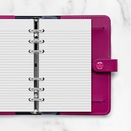 Filofax Пад за органайзер Personal, на редове, бял