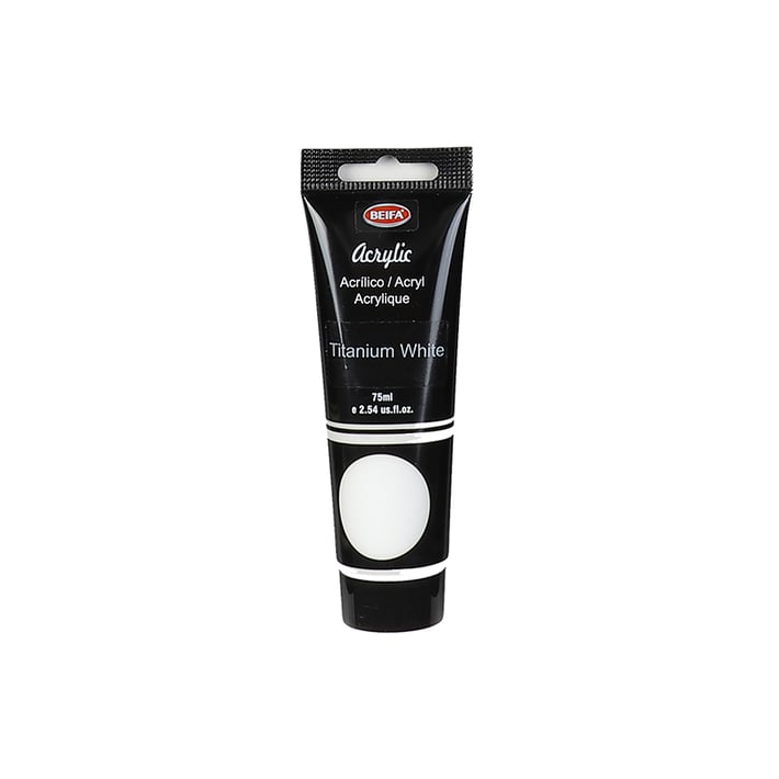 Beifa Акрилна боя, в тубичка, 75 ml, бяла