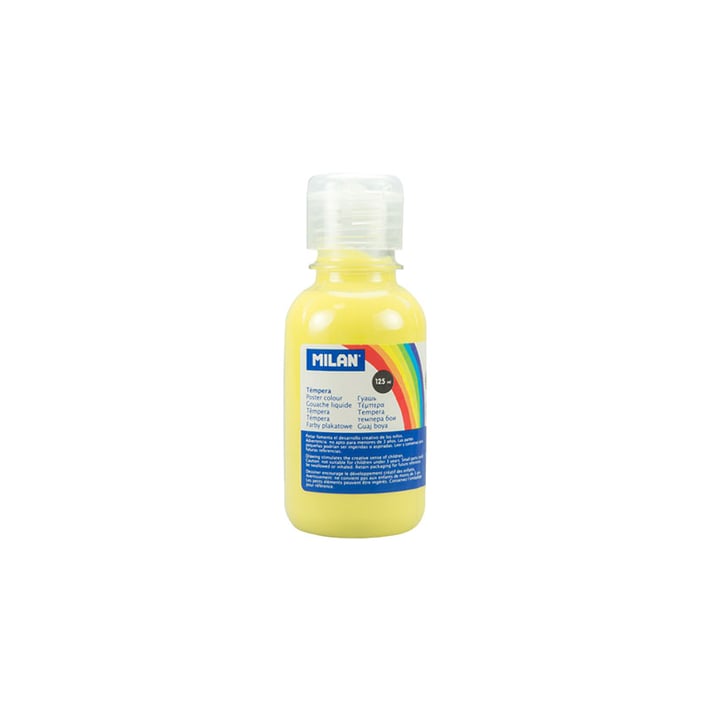 Milan Темперна боя, в бутилка, лимоненожълта, 125 ml, 12 броя