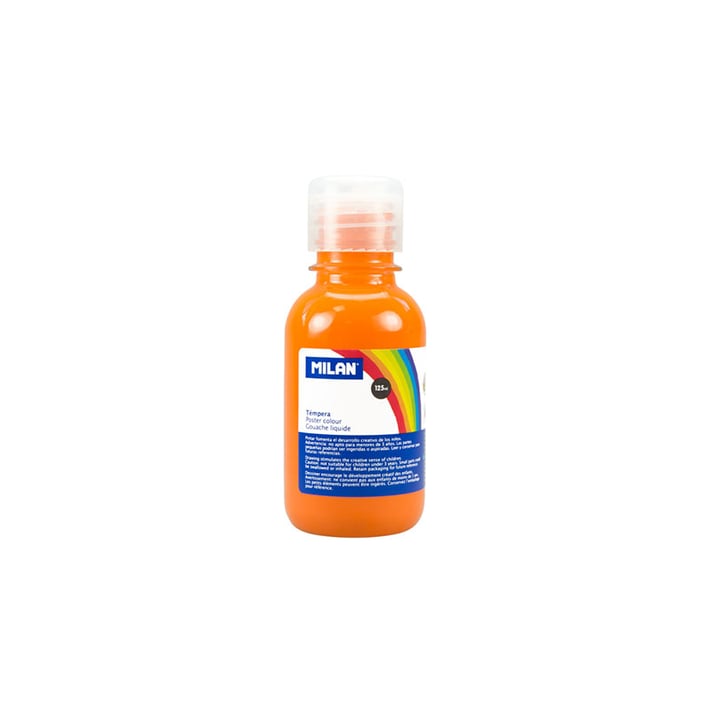 Milan Темперна боя, в бутилка, оранжева, 125 ml, 12 броя