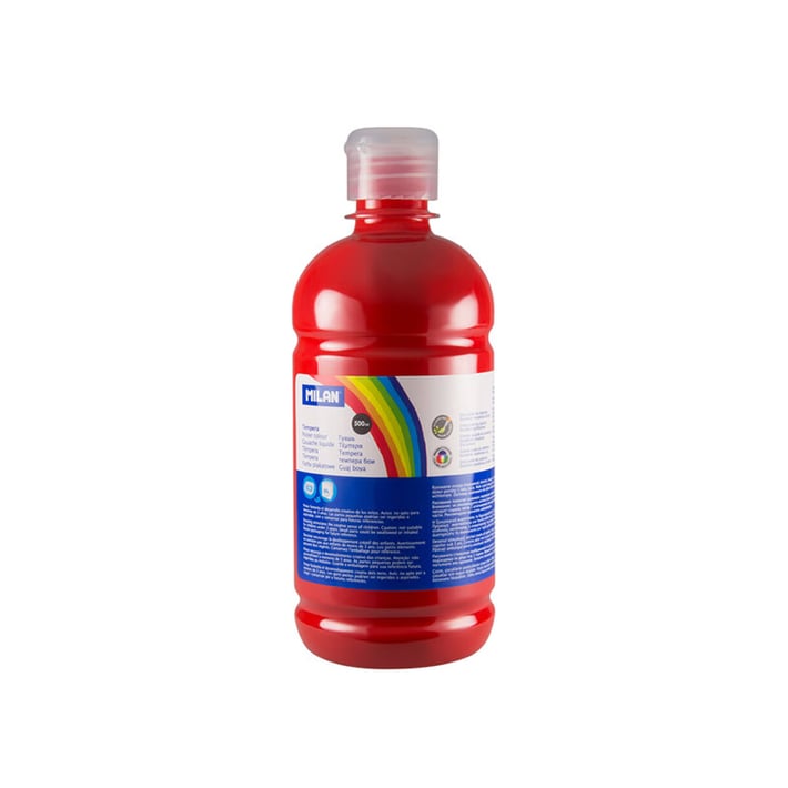 Milan Темперна боя, в бутилка, яркочервена, 500 ml, 6 броя
