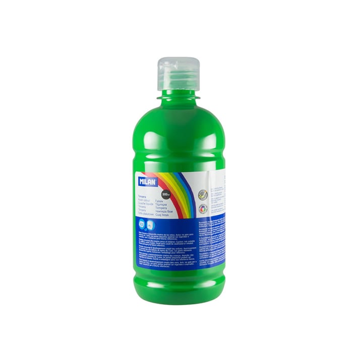 Milan Темперна боя, в бутилка, светлозелена, 500 ml, 6 броя
