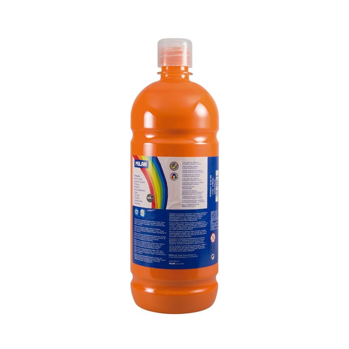 Milan Темперна боя, в бутилка, оранжева, 1 L, 6 броя