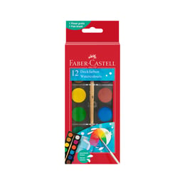 Faber-Castell Акварелни бои, 12 цвята, в малка кутия