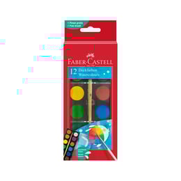 Faber-Castell Акварелни бои, 12 цвята, в малка кутия