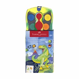 Faber-Castell Акварелни бои Connector - Динозавър, 12 цвята