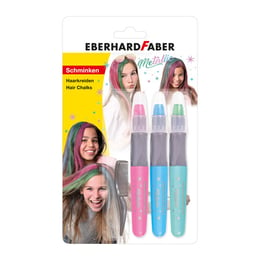 Eberhard Faber Пастели за коса, металик, 3 цвята