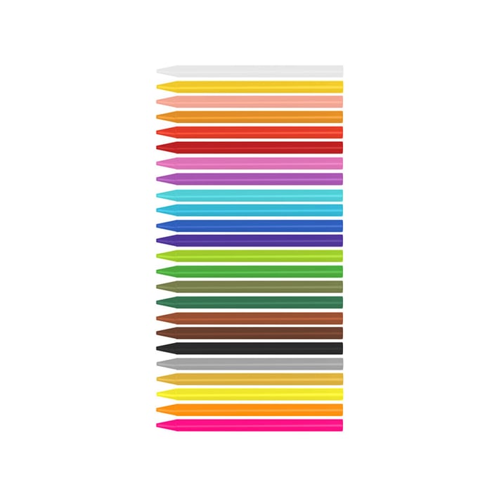 Milan Пастели, кръгли, 24 цвята, опаковка 12