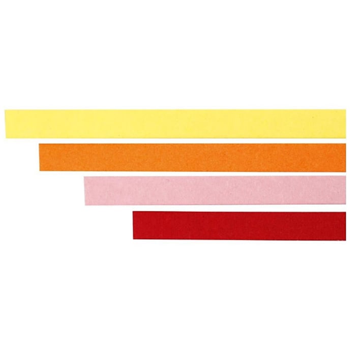 Creativ Company Квилинг ленти жълти, розови, оранжеви и червени, 100 броя