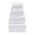 Creativ Company Картонени кутии, правоъгълни, бели, 4 броя