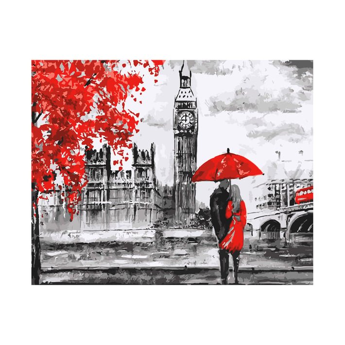 Foska Комплект рисуване по номера Лондон, 40 x 50 cm