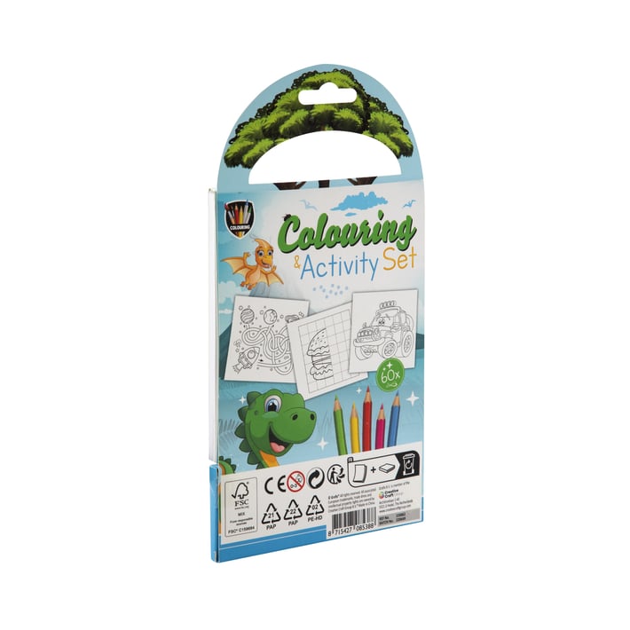 Grafix Книжка за оцветяване и дейности Динозавър, с 5 молива