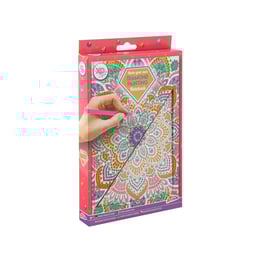 Moxy Тетрадка Мандала, за рисуване с мъниста, А5, розова