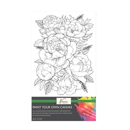 Grafix Платно за оцветяване Цветя, 20 х 15 cm
