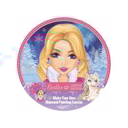 Moxy Платно за рисуване с мъниста Besties - Момиче, кръгло, 30 cm