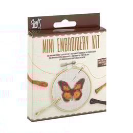 Craft ID Комплект за бродиране Пеперуда, мини, 12.5 х 10 cm