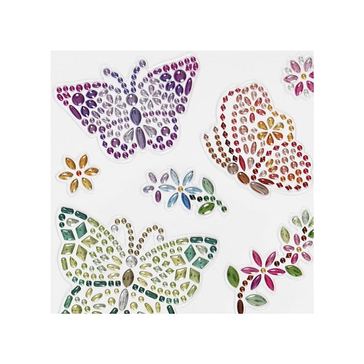 Creativ Company Стикери Пеперуди, диамантени, 10 х 16 cm, 1 лист