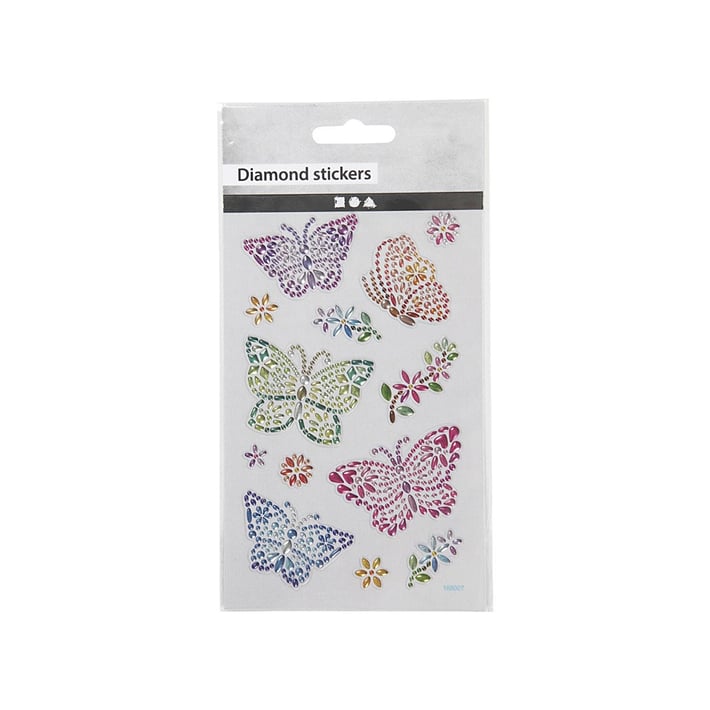 Creativ Company Стикери Пеперуди, диамантени, 10 х 16 cm, 1 лист