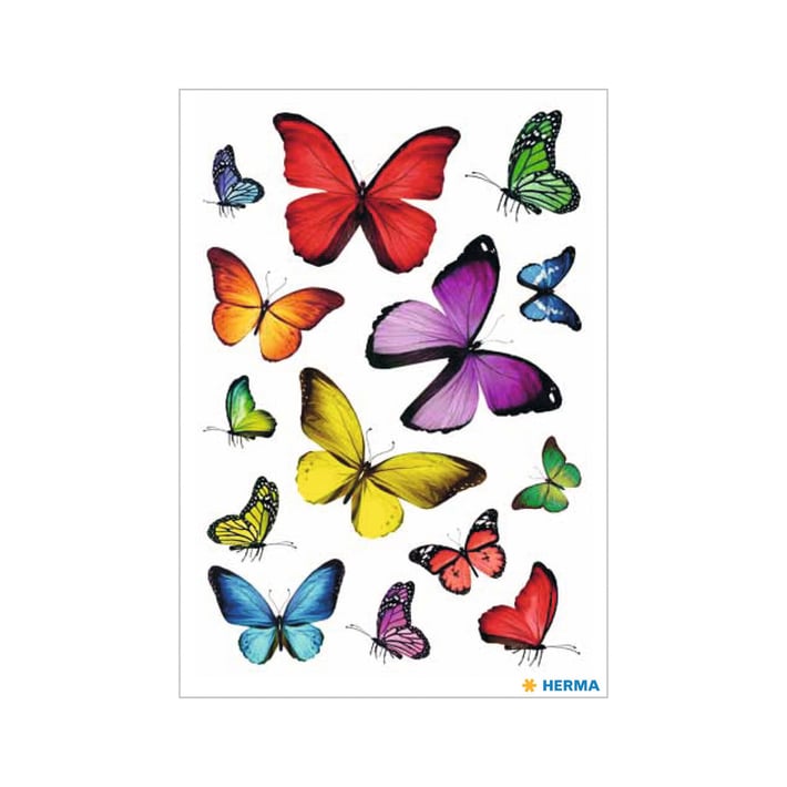 Herma Самозалепващи етикети Пеперуди, 3 листа