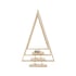 Creativ Company Елхи за декорация, дървени, триъгълни, различни размери, 3 броя