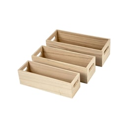 Creativ Company Кутии за съхранение, дървени, 3 броя