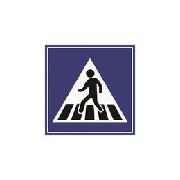Пътен знак D17 - Пешеходна пътека, със стойка