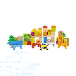 Small Foot Конструктор Зоопарк, дървен, 50 части