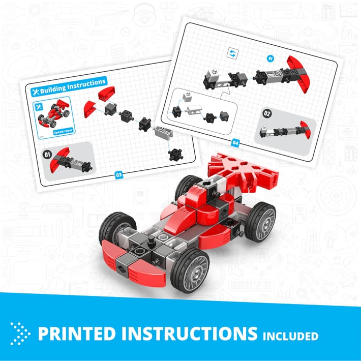 Engino Конструктор Inventor Mechanics - Състезателна кола, 5 в 1