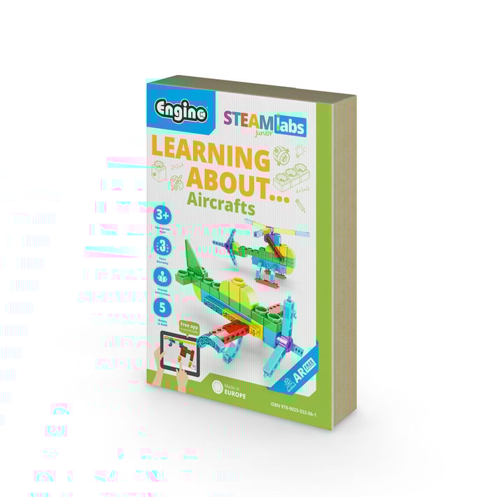 Engino Конструктор Steamlabs Junior - Научи за самолетите