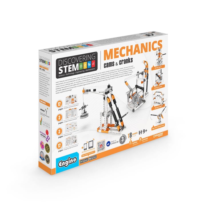 Engino Конструктор STEM Mechanics - Манивели и зъбци