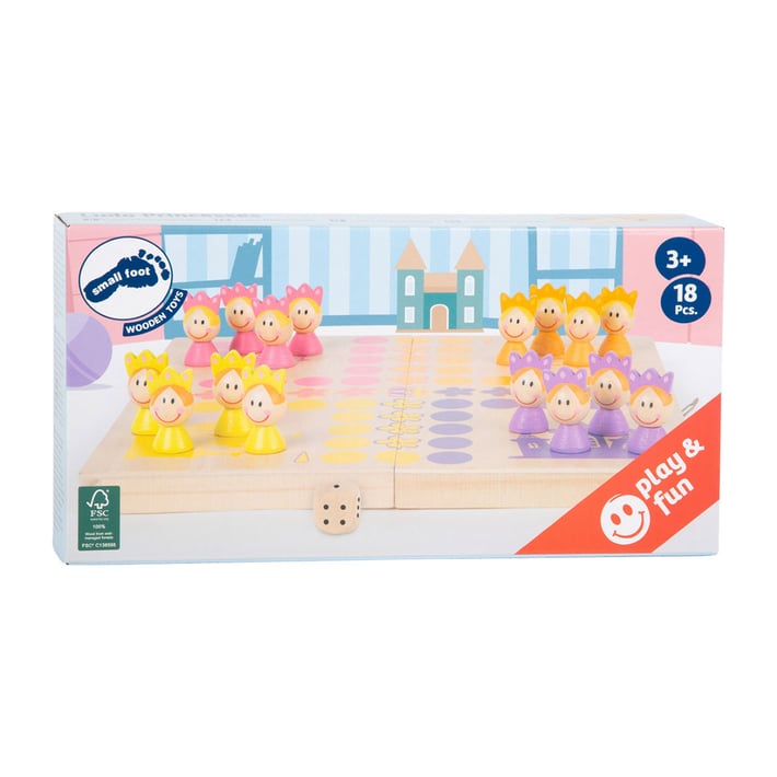 Small Foot Игра Не се сърди, човече - Принцеси, дървено, 24 х 24 х 1.5 cm