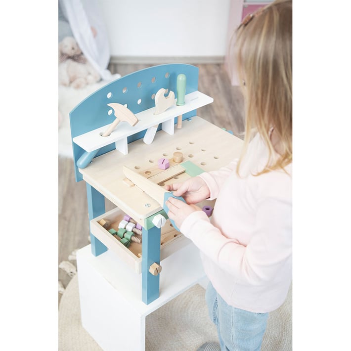 Small Foot Работилница с инструменти, детска, дървена, 40 x 26 x 49 cm