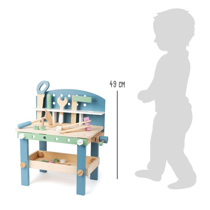 Small Foot Работилница с инструменти, детска, дървена, 40 x 26 x 49 cm
